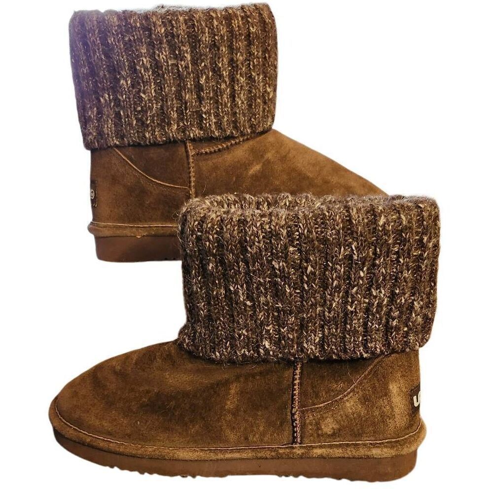 LAMO  Brown Suede Ankle Boots Shearling Lined Size 8 No Size Tag
